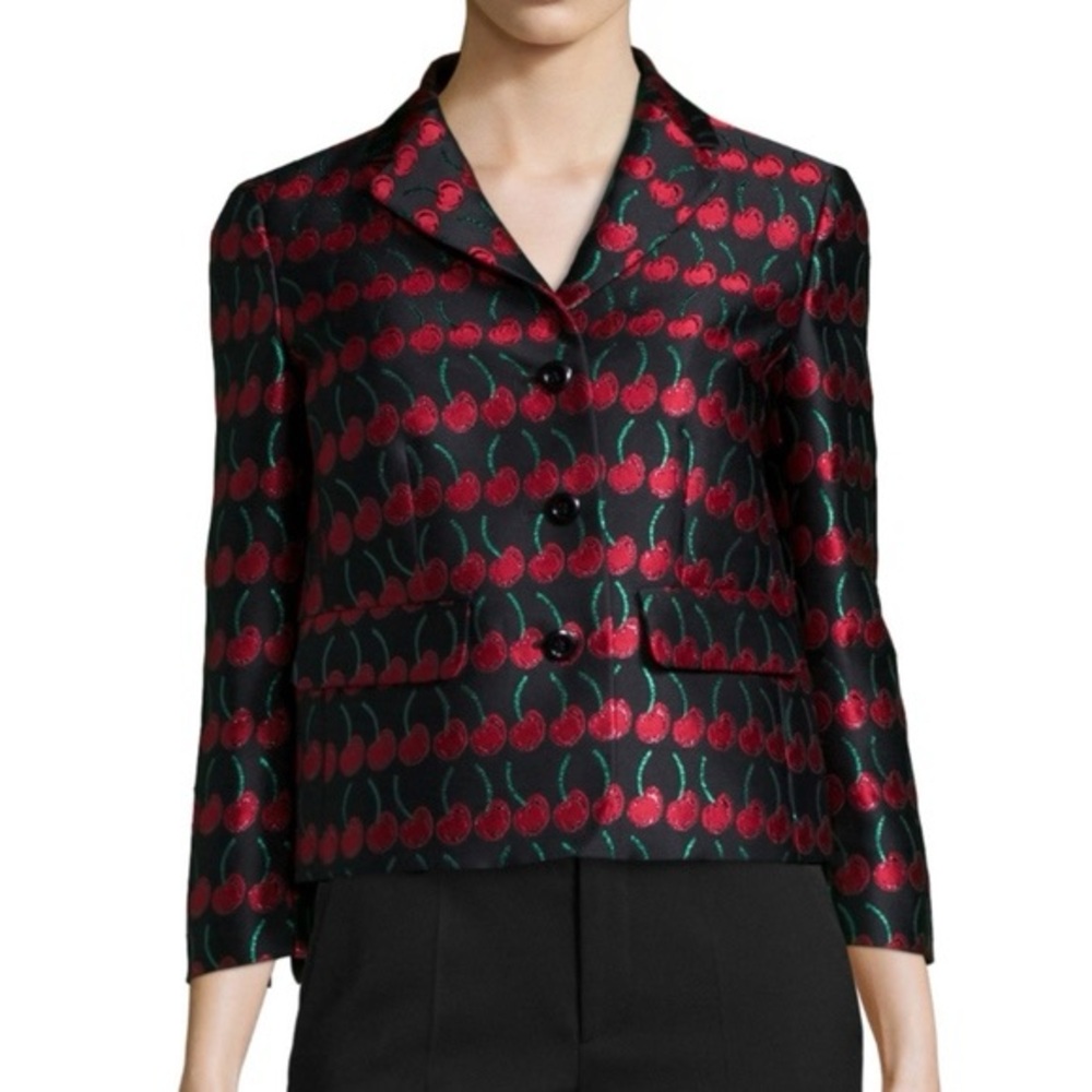 Valentino Red Cherry Blazer Women's Jacket 6